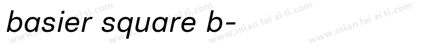 basier square b字体转换